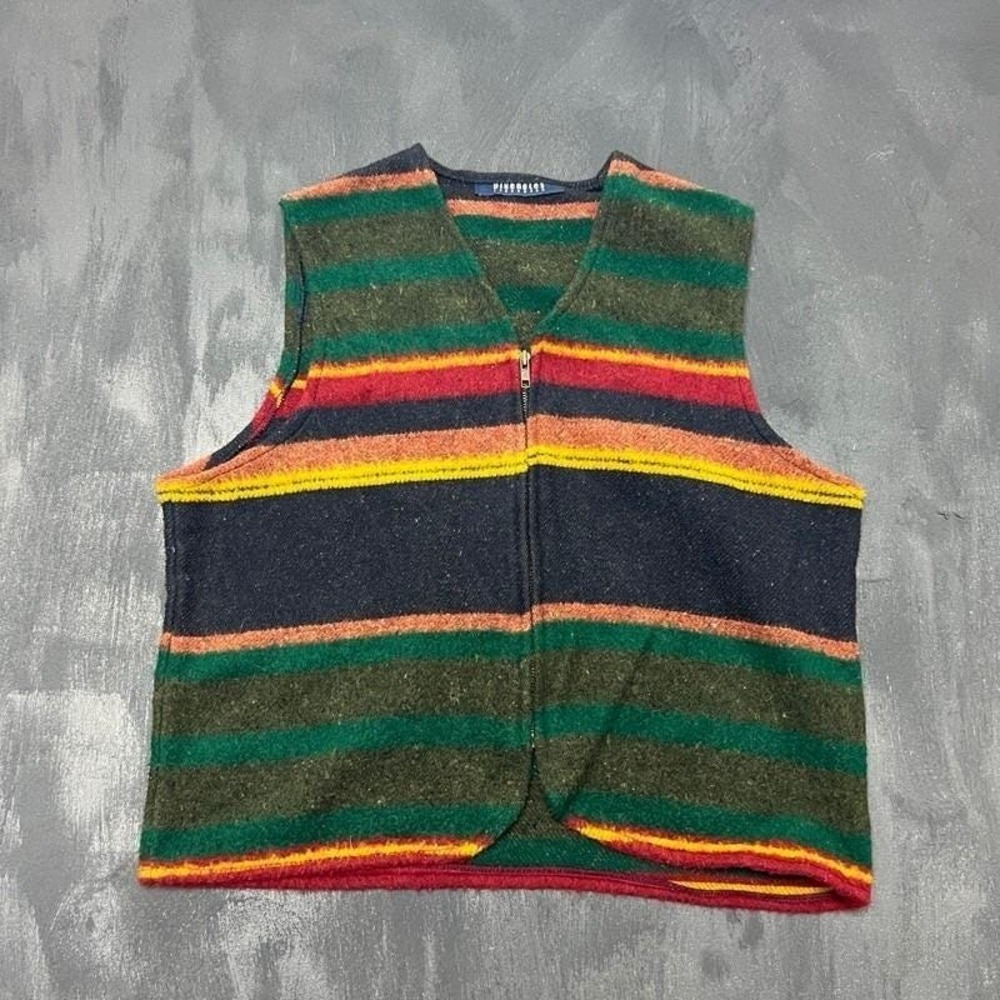 Vintage Bluenotes Striped Vest Large 2000s Y2K Blanket